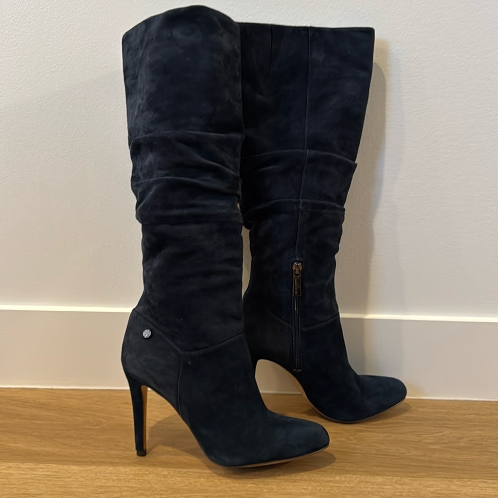 Louise et Cie Blue Suede Stiletto Boots size 6.5